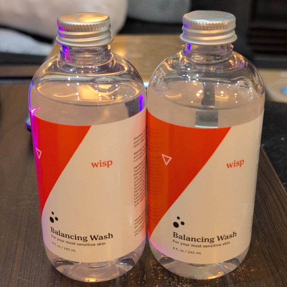 wisp Balancing Wash 8 fl oz / 240 mL, No Added Fragrance or Dyes, two pack